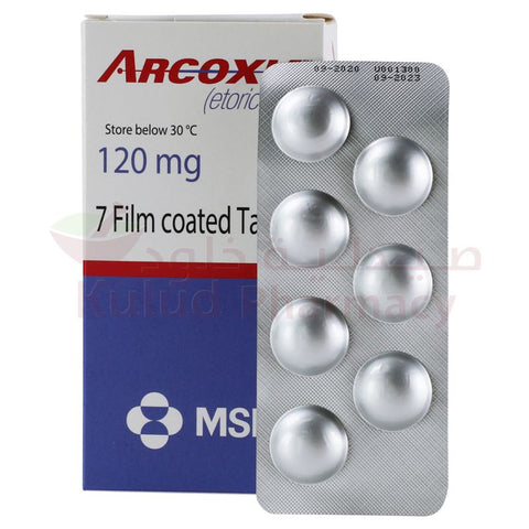 Buy Arcoxia Tablet 120 Mg 7 PC Online - Kulud Pharmacy