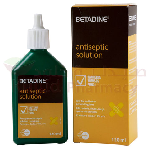 Buy Betadine Antiseptic Solution 120 ML Online - Kulud Pharmacy