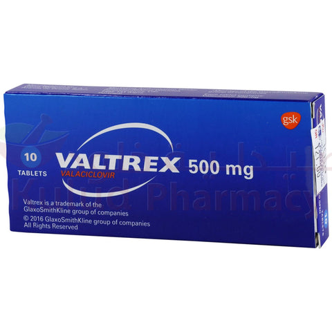 Buy Valtrex Tablet 500 Mg 10 PC Online - Kulud Pharmacy