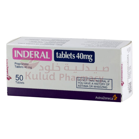 Buy Inderal Tablet 40 Mg 50 PC Online - Kulud Pharmacy