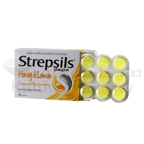 Buy Strepsils Honey And Lemon Lozenges 24 PC Online - Kulud Pharmacy