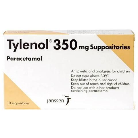 Buy Tylenol Suppository 350 Mg 10 PC Online - Kulud Pharmacy