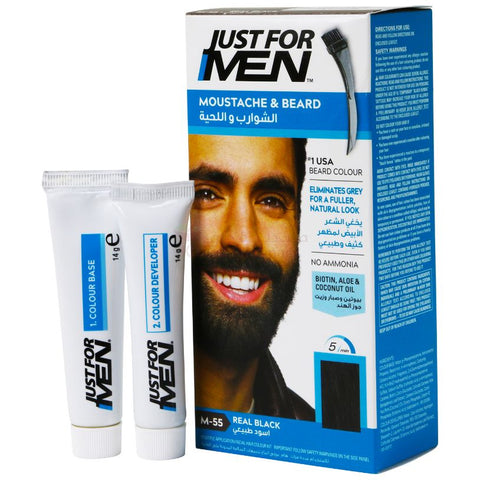 Buy Just For Men Beard Black M 55 Hair Color 14 GM Online - Kulud Pharmacy
