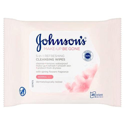 Buy Johnson And Johnson Normal Skin Facial Wipes 25 PC Online - Kulud Pharmacy