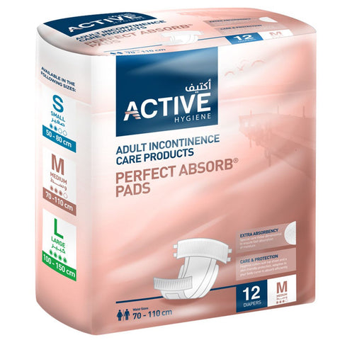 Buy Active Medium Adult Diaper 12 PC Online - Kulud Pharmacy