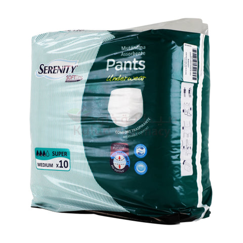 Buy Serenity Diaper Soft Dry Medium Adult Pants 10 PC Online - Kulud Pharmacy