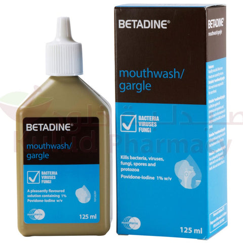 Buy Betadine Mouth Wash 125 ML Online - Kulud Pharmacy