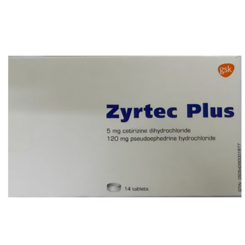 Buy ZYRTEC PLUS (CIRRUS) TAB 14 S Online - Kulud Pharmacy