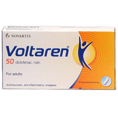 Buy Voltaren Suppository 50 Mg 10 PC Online - Kulud Pharmacy