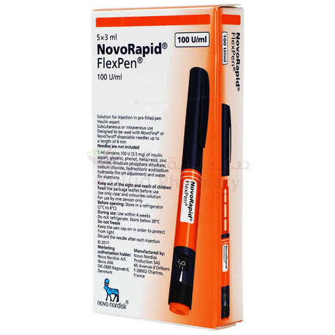 Buy Novorapid Flexpen Pre-filled Pen 100 I.U 1 VL Online - Kulud Pharmacy