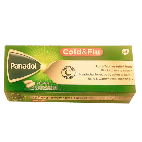 Buy Panadol Cold+Flu Green Tablet 24 PC Online - Kulud Pharmacy