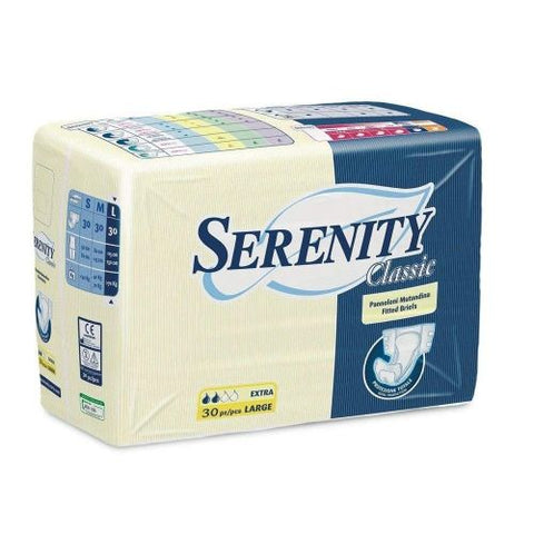 Buy Serenity Fitted Brief Classic Extra Large Adult Diaper 30 PC Online - Kulud Pharmacy