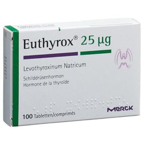 Buy Euthyrox Tablet 25 Mcg 100 PC Online - Kulud Pharmacy
