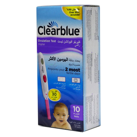 Buy Clearblue Digital Ovulation Test Kit 10 PC Online - Kulud Pharmacy