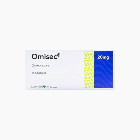 Buy Omisec Gastro-Resistant Capsule 20 Mg 14 PC Online - Kulud Pharmacy