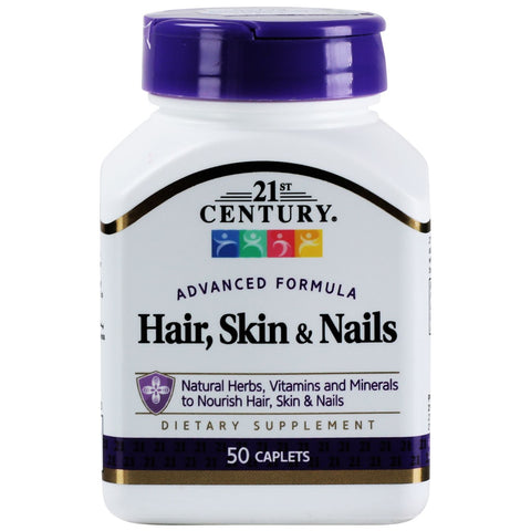 Buy 21St Century Hair Skin And Nails Caplet 50 PC Online - Kulud Pharmacy