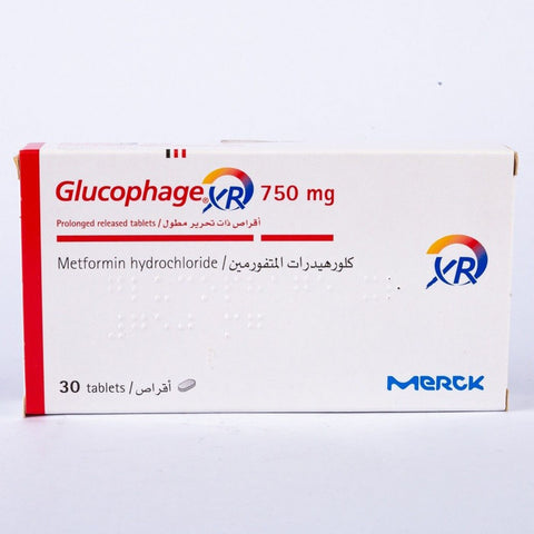 Buy Glucophage Prolonged-Release Tablet 750Mg 30 PC Online - Kulud Pharmacy
