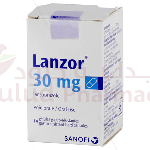 Buy Lanzor Gastro-Resistant Capsule 30Mg 14 PC Online - Kulud Pharmacy