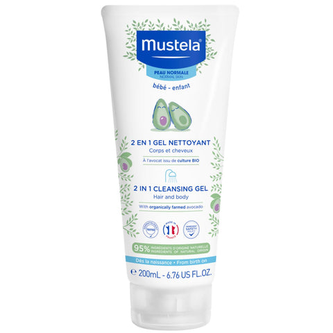 Buy Mustela 2 In 1 Hair And Body Cleansing Gel 200 ML Online - Kulud Pharmacy