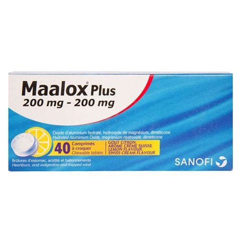 Buy Maalox Plus Chewable Tablet 40 PC Online - Kulud Pharmacy