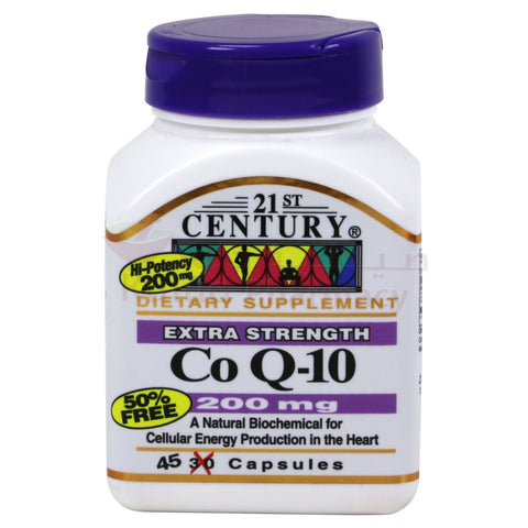 Buy 21St Century Co Q 10 Soft Gelattin Capsule 200 Mg 45 PC Online - Kulud Pharmacy