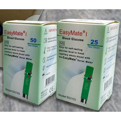 Buy Easymate Blood Glucose Strips 25 PC Online - Kulud Pharmacy