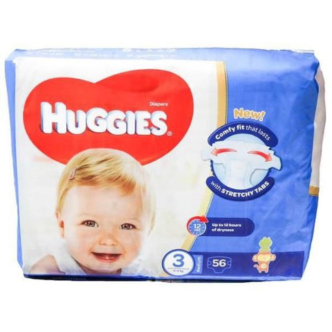 Buy Huggies 3 Med Baby Diaper 56 PC Online - Kulud Pharmacy