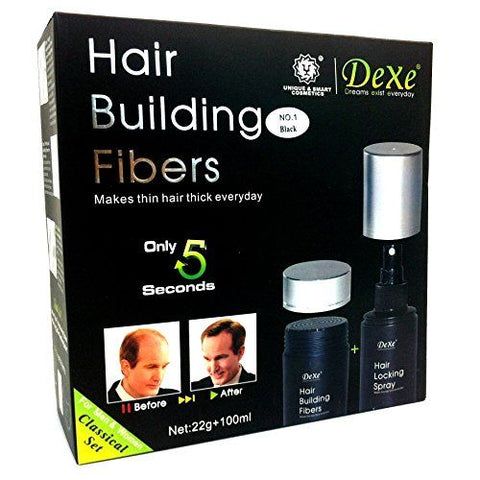 Buy Dexe Fiber Black Hair Kit 22 GM Online - Kulud Pharmacy