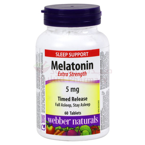 Buy Webber Naturals Melatonin Tablet 5 Mg 60 PC Online - Kulud Pharmacy
