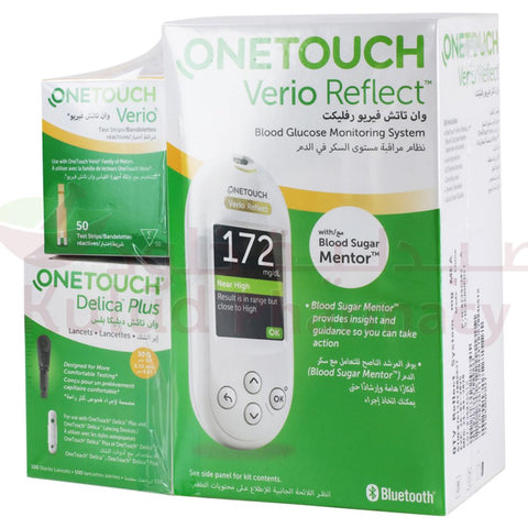 Buy One Touch Verio Reflect Kit Offer Kit 200 PC Online - Kulud Pharmacy