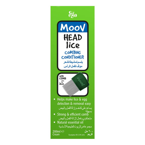 Buy Moov Head Lice + Comb Hair Conditioner 200 ML Online - Kulud Pharmacy