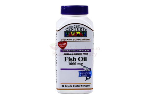 Buy 21St Century Fish Oil Soft Gelattin Capsule 1000 Mg 90 PC Online - Kulud Pharmacy