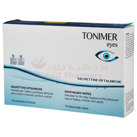 Buy Tonimer Lab Opthalmic Wipes 16 PC Online - Kulud Pharmacy