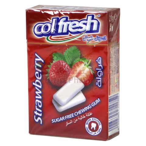 Buy Col-Fresh Strawbery Chewing Gum 21 GM Online - Kulud Pharmacy