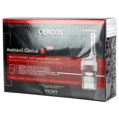 Buy Vichy Dercos Aminexil Clinical Ampoule 21 VL Online - Kulud Pharmacy