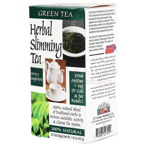 Buy 21St Century Slimming Green Herbal Tea 24 PC Online - Kulud Pharmacy