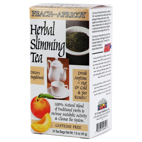 Buy 21St Century Slimming Peach Apricot Herbal Tea 24 PC Online - Kulud Pharmacy