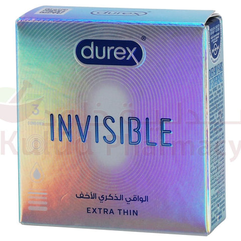 Buy Durex Invisible Condom 3 PC Online - Kulud Pharmacy