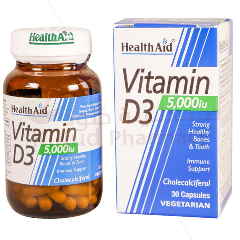 Buy Ha Vitamin D3 Hard Capsule 5000 I.U 30 PC Online - Kulud Pharmacy
