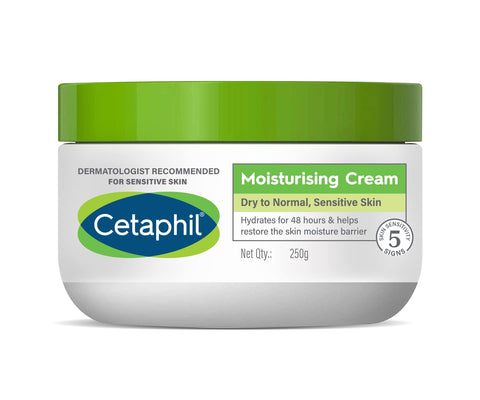 Buy Cetaphil Moisturizing Cream Dry to Normal Skin 250 GM Online - Kulud Pharmacy