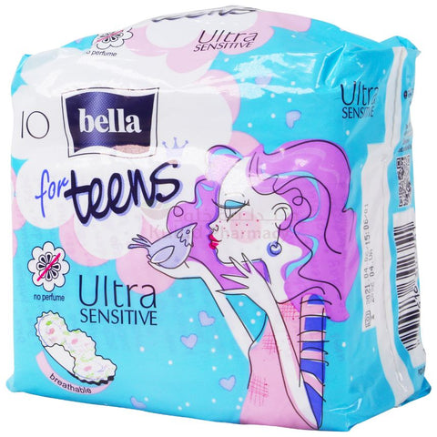 Buy Bella Teens Ultra Sensitive Sanitary Pads 10 PC Online - Kulud Pharmacy