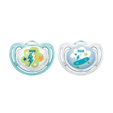 Buy Nuk Silicone 18 36 Month Soother 2 PC Online - Kulud Pharmacy