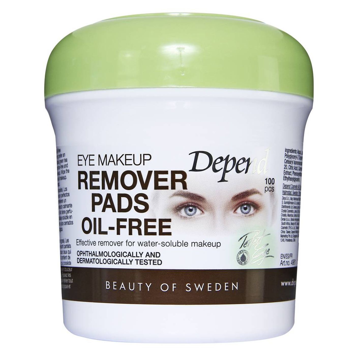 Depend Eye Make Up Removal Oil Eye Pad 100 PC Kulud Pharmacy