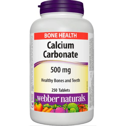 Buy Webber Naturals Calcium Carbonate Tablet 500 Mg 250 PC Online - Kulud Pharmacy