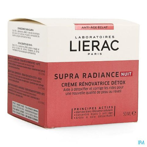 Buy Lierac Supra Radiance Night Detox Renewing Cream 50 ML Online - Kulud Pharmacy