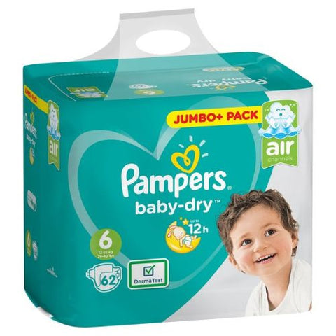 Buy Pampers S6 Baby Diaper 62 PC Online - Kulud Pharmacy