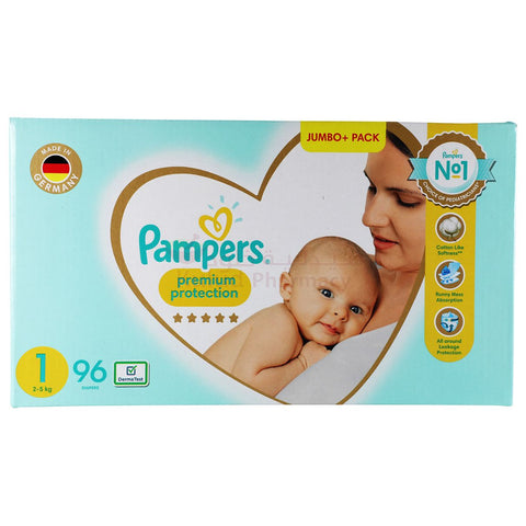 Buy Pampers  Premium Care S1 Baby Diaper 96 PC Online - Kulud Pharmacy