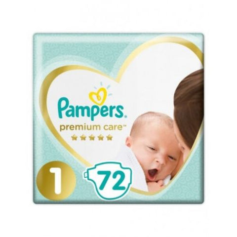 Buy Pampers Premium Care S1 Baby Diaper 72 PC Online - Kulud Pharmacy