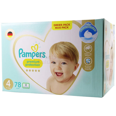 Buy Pampers  Premium Care S4 Baby Diaper 78 PC Online - Kulud Pharmacy