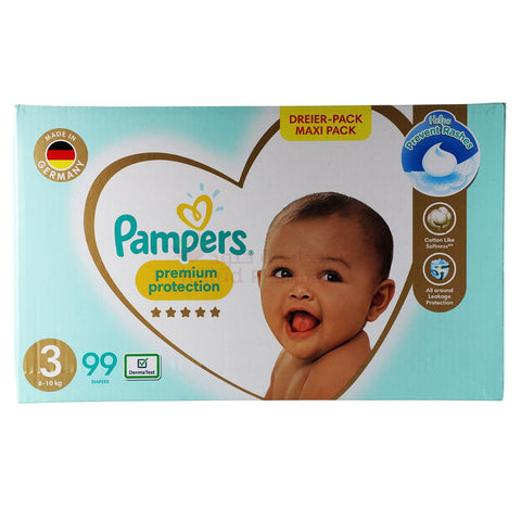Buy Pampers  Premium Care S3 Baby Diaper 99 PC Online - Kulud Pharmacy